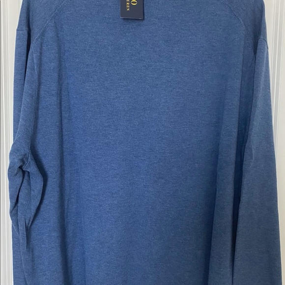 NWT Polo Ralph men’s Lauren Pima Cotton Sweater Blue L - Picture 14 of 15
